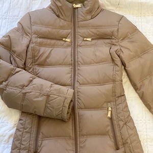 Michael Kors Long Tan Puffer Jacket
